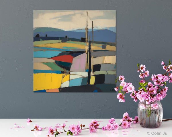 Original Landscape Wall Art Paintings, Abstract Wall Art Painting for Living Room, Landscape Canvas Paintings, Acrylic Painting on Canvas-HomePaintingDecor