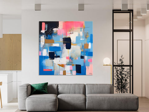 Modern Canvas Paintings, Contemporary Canvas Art, Original Modern Wall Art, Modern Acrylic Artwork, Large Abstract Painting for Dining Room-HomePaintingDecor