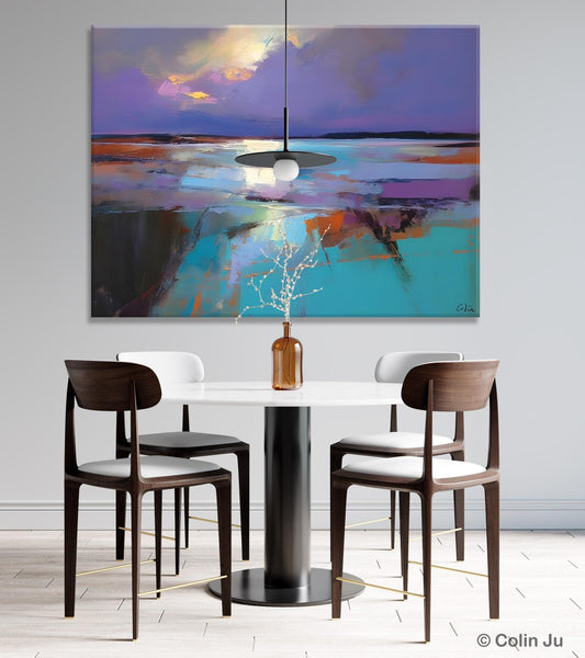 Abstract Landscape Painting on Canvas, Large Paintings for Bedroom, Oversized Contemporary Wall Art Paintings, Extra Large Original Artwork-HomePaintingDecor