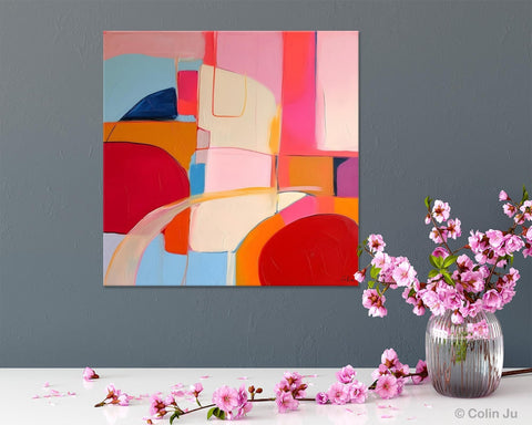 Modern Acrylic Artwork, Simple Canvas Paintings, Large Abstract Painting for Dining Room, Contemporary Canvas Art, Original Modern Wall Art-HomePaintingDecor