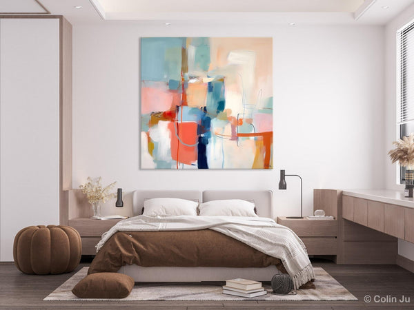 Canvas Paintings, Large Abstract Art for Bedroom, Simple Modern Acrylic Artwork, Modern Original Abstract Wall Art, Contemporary Canvas Art-HomePaintingDecor