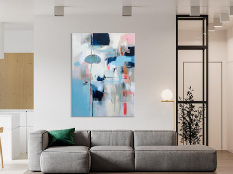 Large Wall Paintings for Bedroom, Contemporary Abstract Paintings on Canvas, Oversized Abstract Wall Art Paintings, Original Abstract Art-HomePaintingDecor