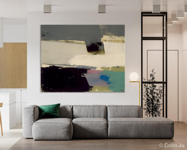 Abstract Landscape Paintings, Modern Wall Art for Living Room, Landscape Acrylic Paintings, Original Abstract Abstract Painting on Canvas-HomePaintingDecor