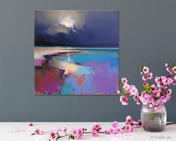 Landscape Canvas Paintings, Hand Painted Canvas Art, Landscape Acrylic Art, Original Abstract Art, Large Landscape Paintings for Living Room-HomePaintingDecor