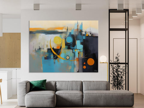 Extra Large Canvas Painting for Living Room, Original Acrylic Wall Art, Oversized Contemporary Acrylic Paintings, Abstract Canvas Paintings-HomePaintingDecor