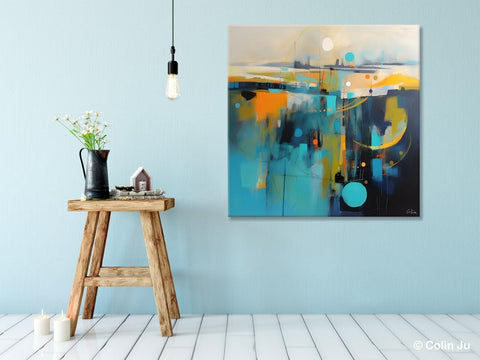 Extra Large Abstract Painting for Living Room, Acrylic Canvas Paintings, Original Modern Wall Art, Oversized Contemporary Acrylic Paintings-HomePaintingDecor