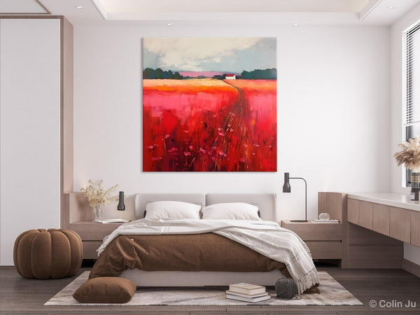 Original Landscape Paintings, Oversized Modern Wall Art Paintings, Modern Acrylic Artwork on Canvas, Large Abstract Painting for Living Room-HomePaintingDecor