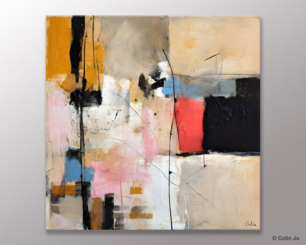 Contemporary Canvas Art, Modern Acrylic Artwork, Original Modern Paintings, Heavy Texture Canvas Art, Large Abstract Painting for Bedroom-HomePaintingDecor