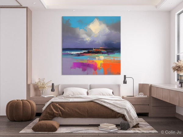 Landscape Canvas Paintings, Modern Canvas Wall Art Paintings, Original Canvas Painting for Living Room, Acrylic Painting on Canvas-HomePaintingDecor