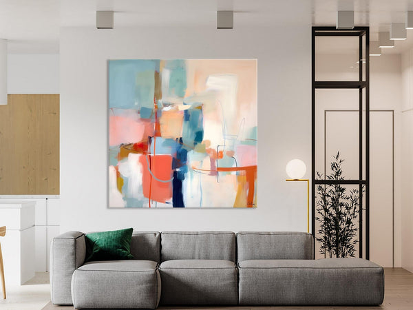 Canvas Paintings, Large Abstract Art for Bedroom, Simple Modern Acrylic Artwork, Modern Original Abstract Wall Art, Contemporary Canvas Art-HomePaintingDecor