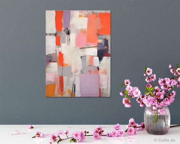 Large Painting for Dining Room, Original Canvas Artwork, Contemporary Acrylic Painting on Canvas, Simple Abstract Art, Wall Art Paintings-HomePaintingDecor