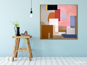 Extra Large Canvas Paintings for Living Room, Original Modern Abstract Artwork, Geometric Modern Canvas Art, Abstract Wall Art for Sale-HomePaintingDecor