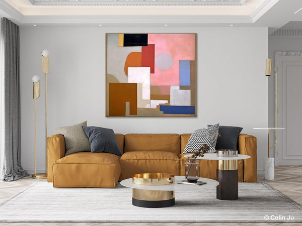 Extra Large Canvas Paintings for Living Room, Original Modern Abstract Artwork, Geometric Modern Canvas Art, Abstract Wall Art for Sale-HomePaintingDecor