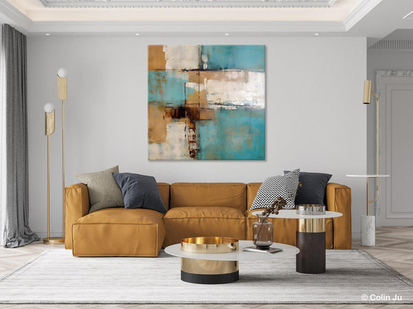 Large Wall Art for Bedroom, Geometric Modern Acrylic Art, Modern Original Abstract Art, Canvas Paintings for Sale, Contemporary Canvas Art-HomePaintingDecor