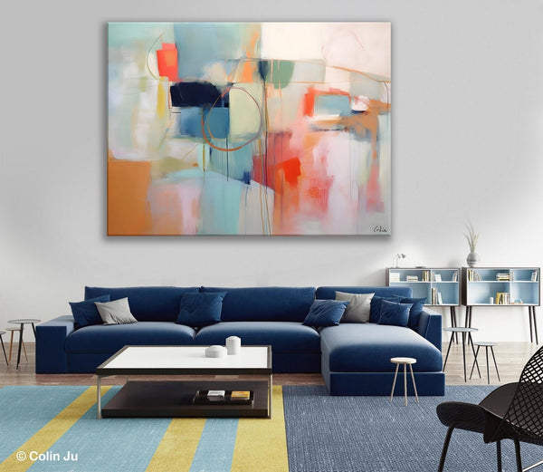 Large Modern Canvas Art, Original Abstract Art Paintings, Hand Painted Acrylic Painting on Canvas, Large Wall Art Painting for Dining Room-HomePaintingDecor