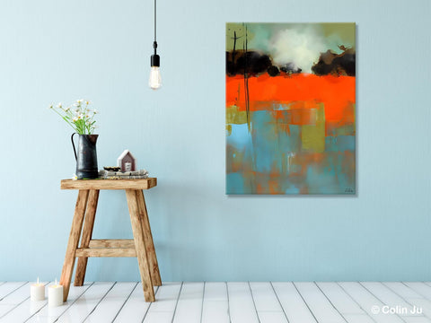 Landscape Canvas Art, Simple Modern Wall Art, Contemporary Acrylic Paintings, Original Abstract Paintings, Large Canvas Painting for Bedroom-HomePaintingDecor