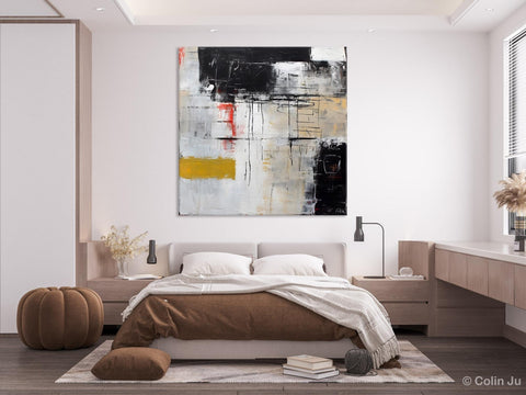 Large Abstract Art for Bedroom, Original Abstract Wall Art, Simple Modern Acrylic Artwork, Modern Canvas Paintings, Contemporary Canvas Art-HomePaintingDecor