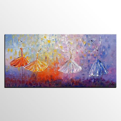 Painting on Sale, Ballet Dancer Art, Abstract Art Painting, Canvas Wall Art, Bedroom Wall Art, Canvas Art, Modern Art, Contemporary Art-HomePaintingDecor