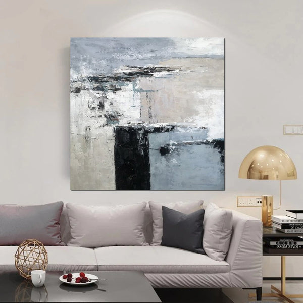 Simple Acrylic Paintings, Modern Wall Art Paintings for Living Room, Dining Room Acrylic Paintings, Heavy Texture Canvas Art, Buy Art Online-HomePaintingDecor