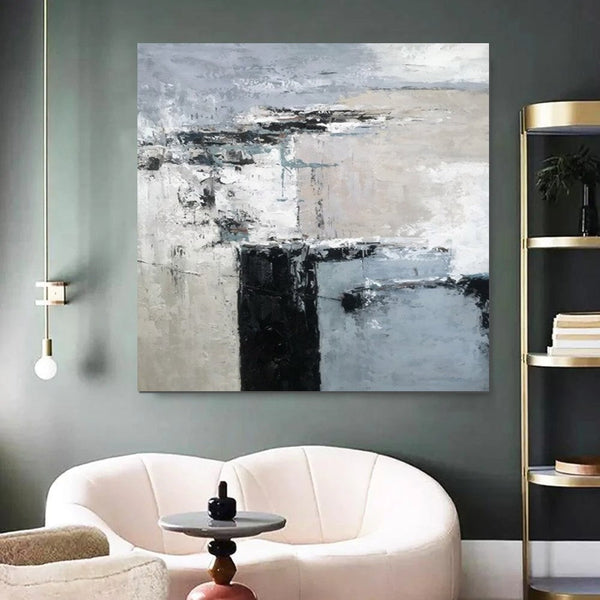 Simple Acrylic Paintings, Modern Wall Art Paintings for Living Room, Dining Room Acrylic Paintings, Heavy Texture Canvas Art, Buy Art Online-HomePaintingDecor